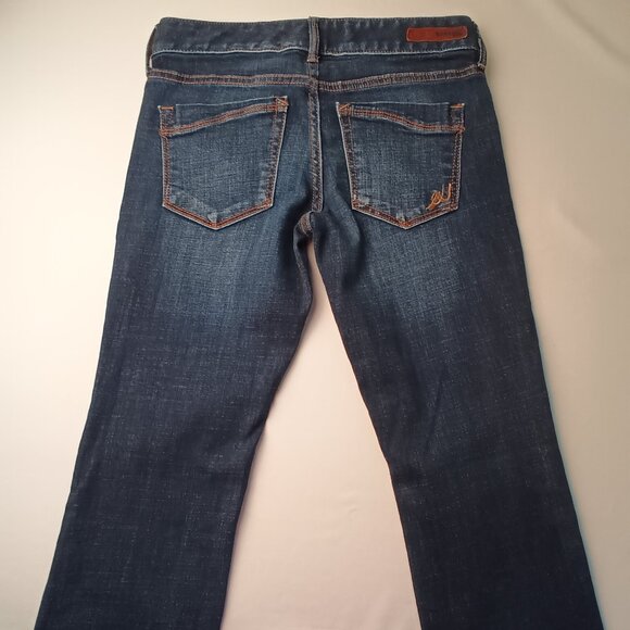 Express Jeans Size 0 Barely Boot Low Rise Dark Wash - Picture 5 of 9